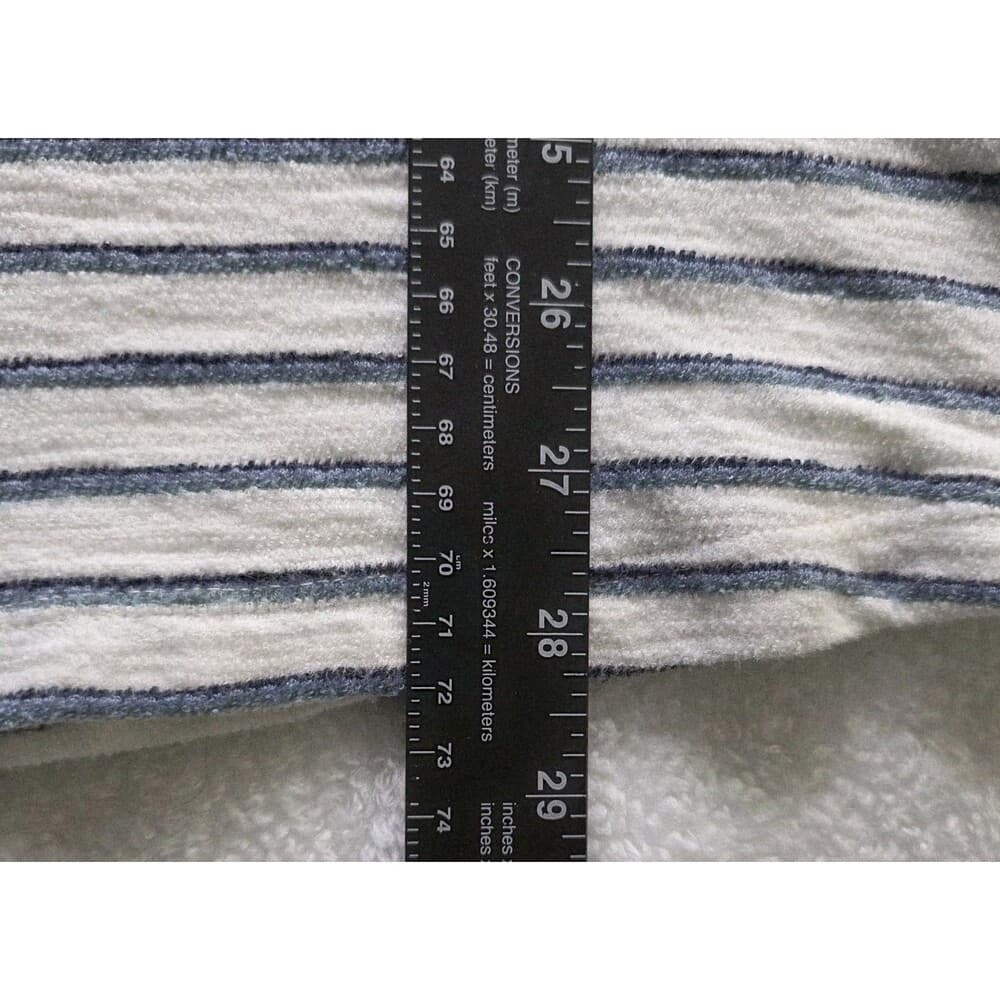 Marine Layer Men’s XL Ivory Blue Striped Long Sleeve Hoodie - Thumbnail 8