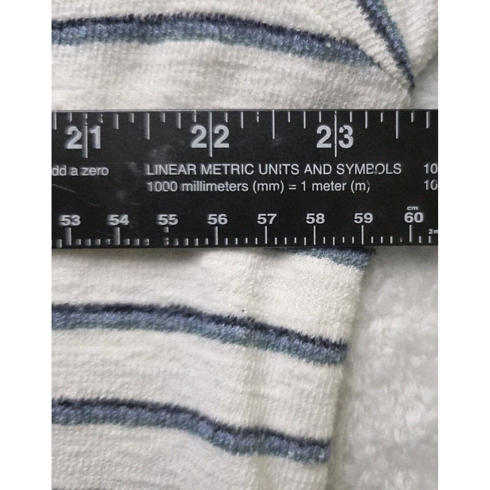 Marine Layer Men’s XL Ivory Blue Striped Long Sleeve Hoodie - Thumbnail 6
