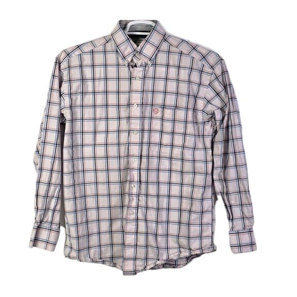Wrangler George Strait Men's Medium Plaid‎ Long Sleeve Button Up Shirt - Thumbnail 7