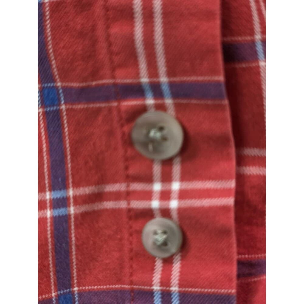 Wrangler George‎ Strait XL Red Plaid Button Up Shirt - Thumbnail 5