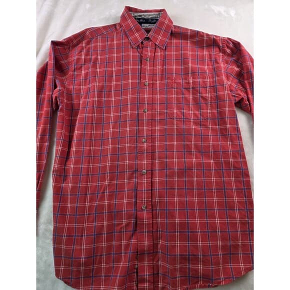 Wrangler George‎ Strait XL Red Plaid Button Up Shirt - Thumbnail 12