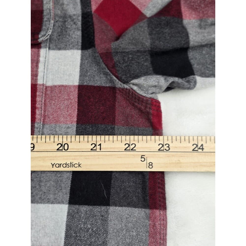 Carhartt Red‎ Black Checker Heavy Flannel Men's Size Large - Thumbnail 5
