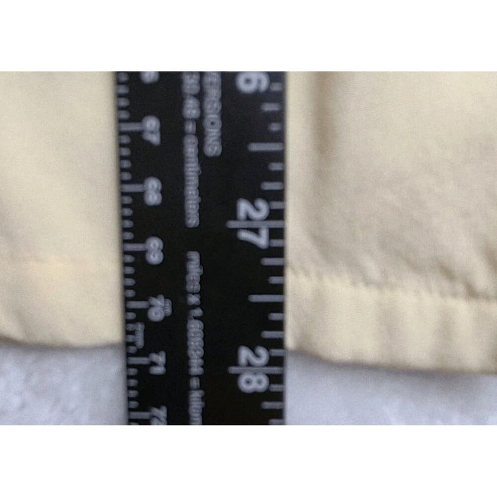 Bloomingdale's Women's Large Yellow 100% Silk Long Sleeve Button Up‎ Shirt - Thumbnail 7