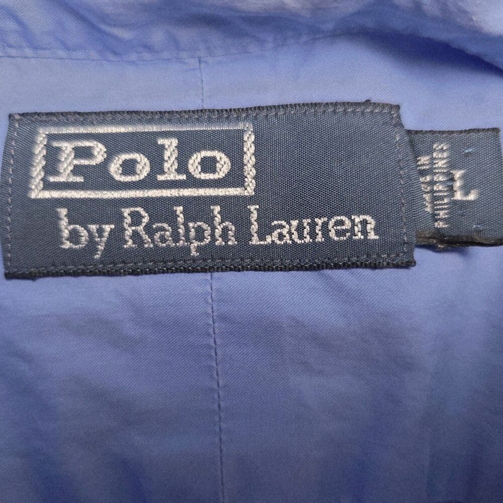 VTG Polo Ralph Lauren Mens Large Blue Chamois Outdoor Button Down Shirt - Thumbnail 3