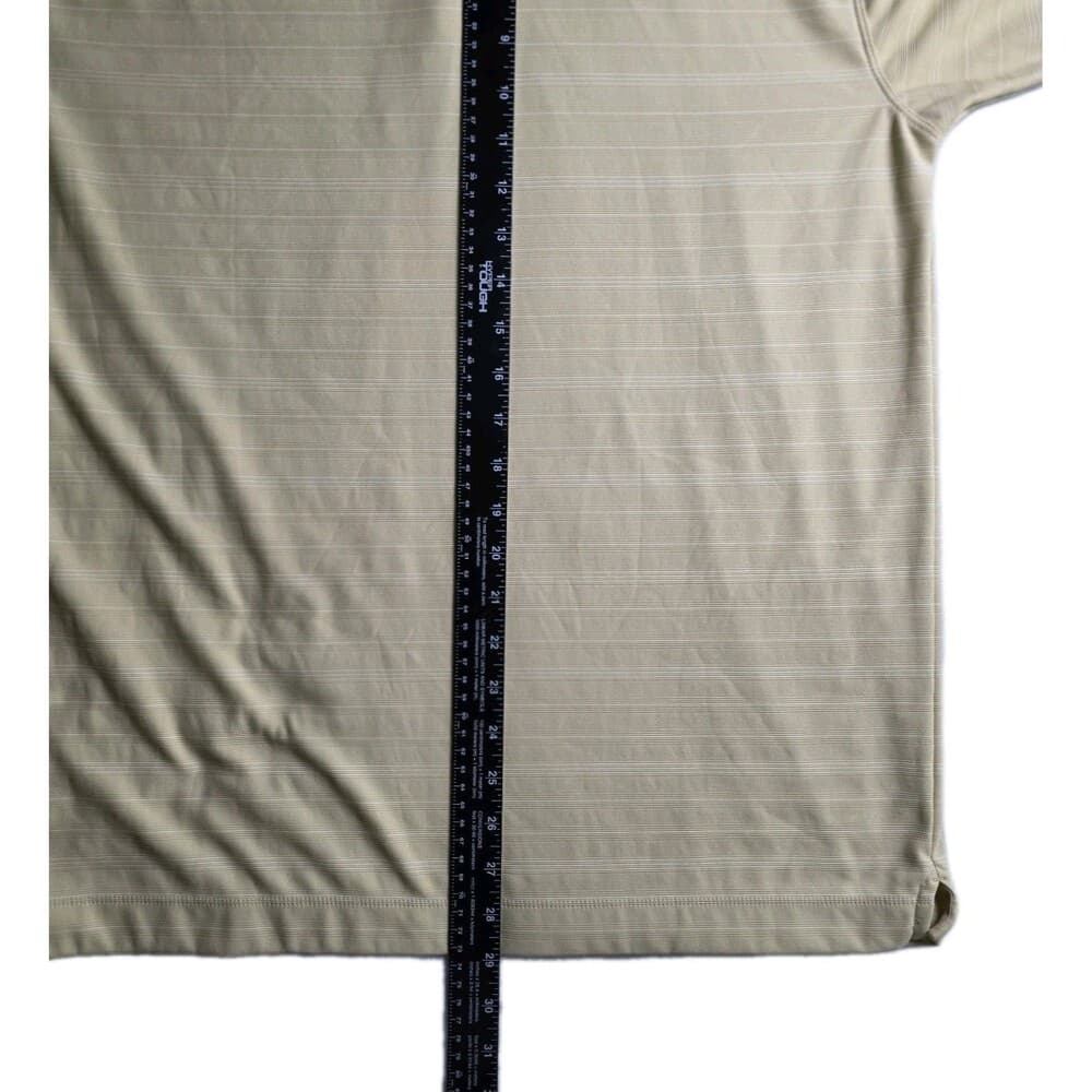 Nike Golf Fit Dry Men's Medium Yellow Striped Short Sleeve Shirt - Thumbnail 6