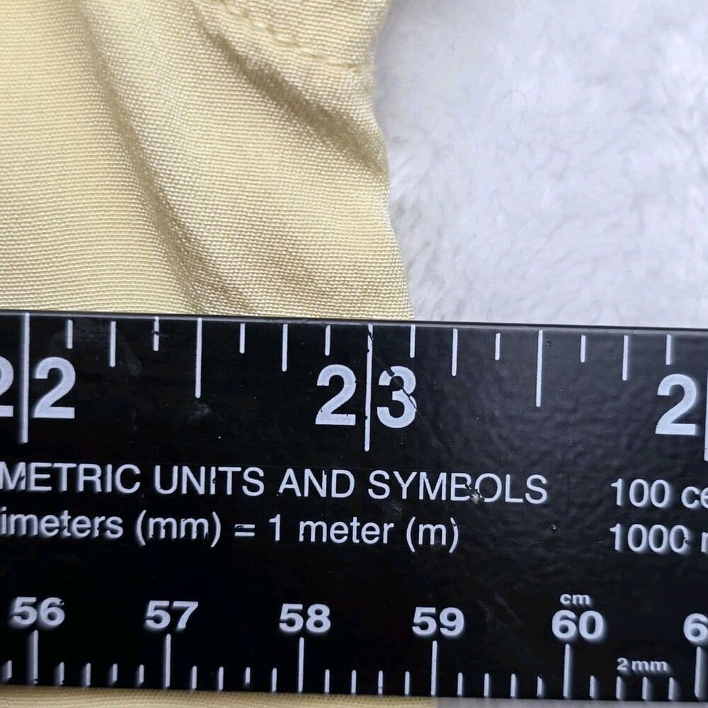 Bloomingdale's Women's Large Yellow 100% Silk Long Sleeve Button Up‎ Shirt - Thumbnail 4