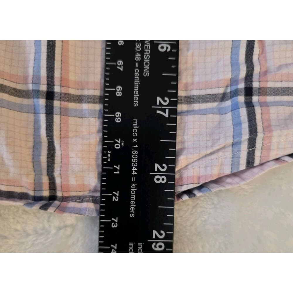 Wrangler George Strait Men's Medium Plaid‎ Long Sleeve Button Up Shirt - Thumbnail 5