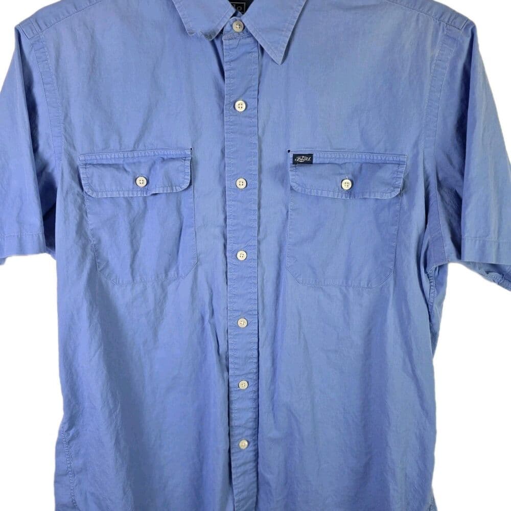 VTG Polo Ralph Lauren Mens Large Blue Chamois Outdoor Button Down Shirt - Thumbnail 2