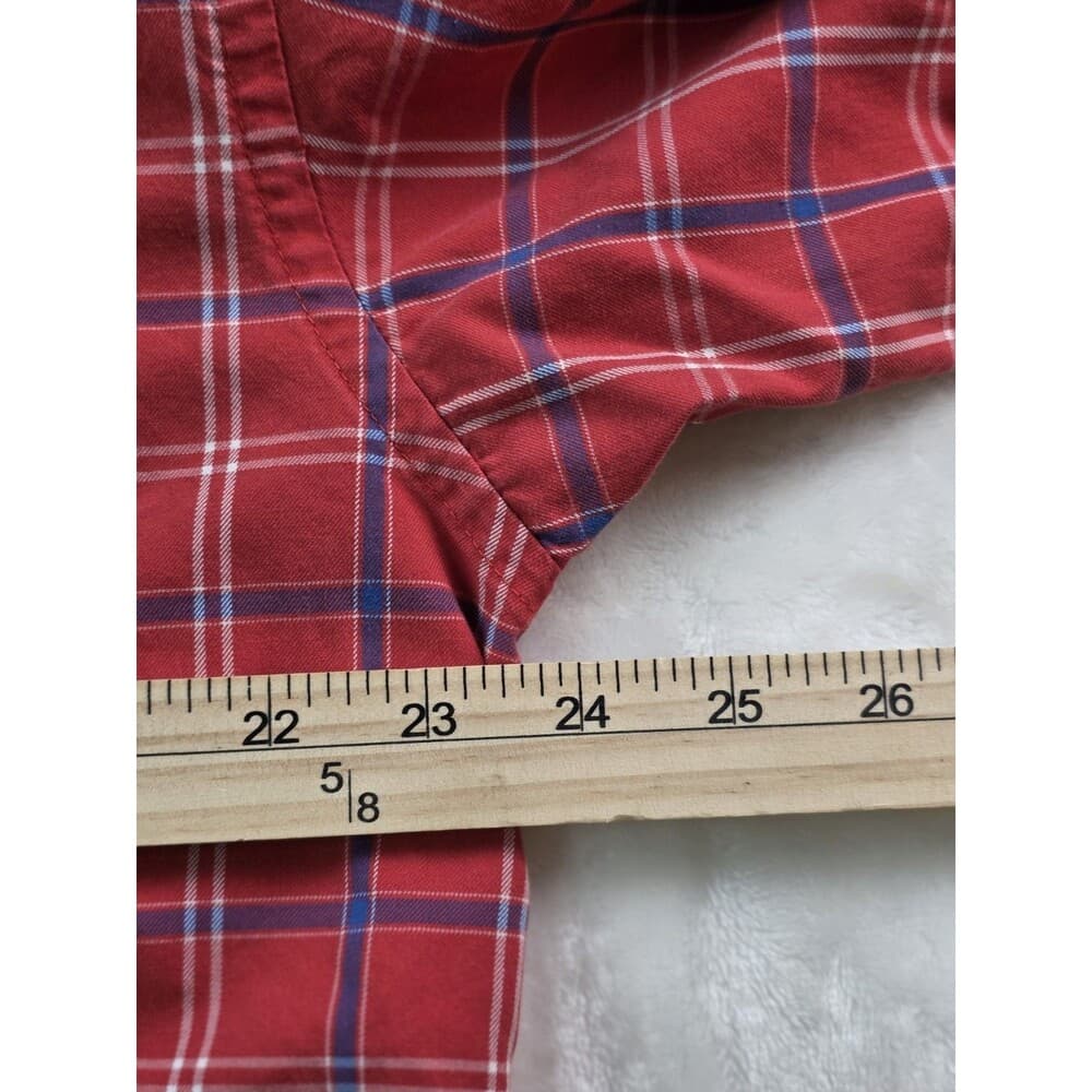 Wrangler George‎ Strait XL Red Plaid Button Up Shirt - Thumbnail 7