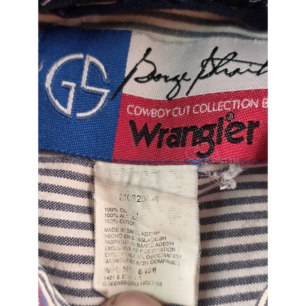 Wrangler George‎ Strait XL Red Plaid Button Up Shirt - Thumbnail 4