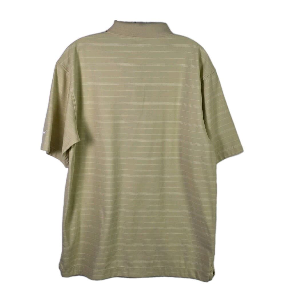 Nike Golf Fit Dry Men's Medium Yellow Striped Short Sleeve Shirt - Thumbnail 5