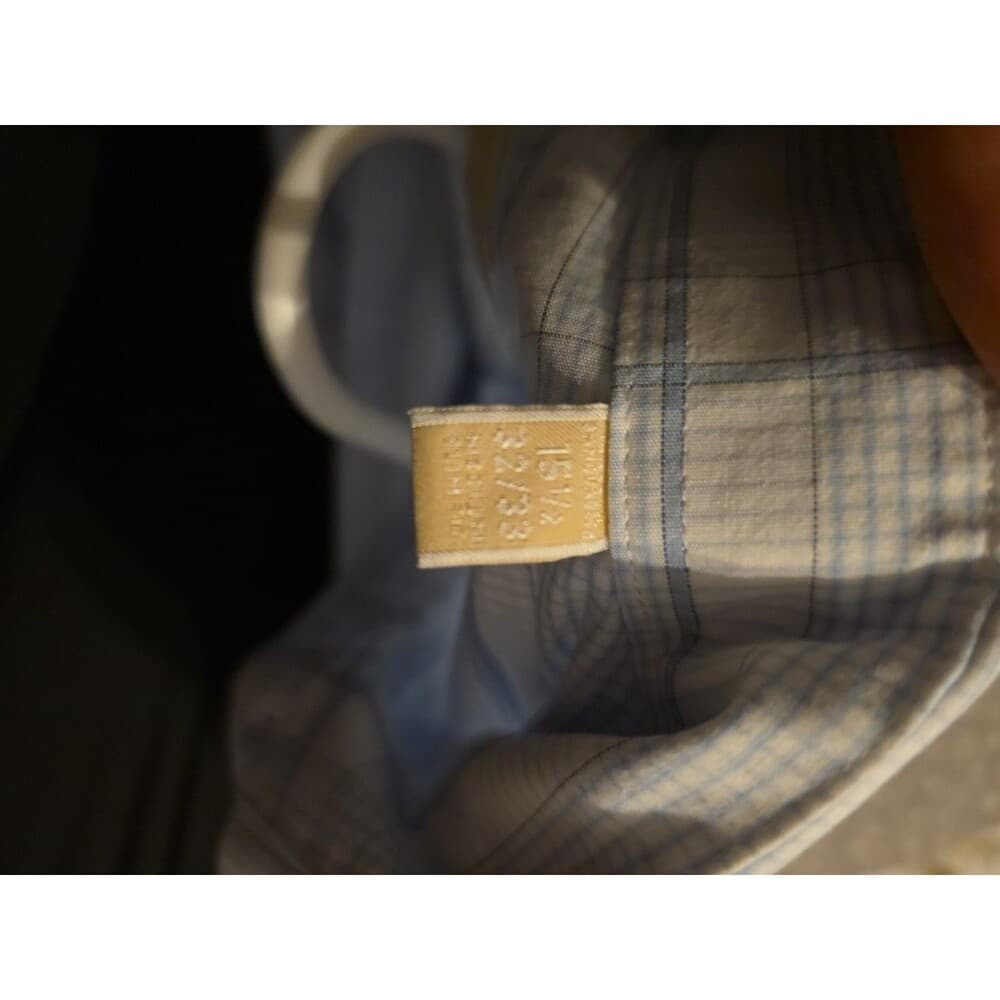 Michael Kors Shirt Men's‎ Blue Medium 15.5 -32/33 Slim Fit Stretch Long Sleeve - Thumbnail 7