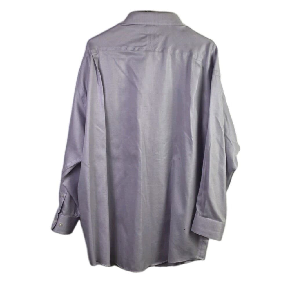 Joseph Abboud Men's 18.5-33 Purple Checkered Long Sleeve Button Down Dress Shirt - Thumbnail 6