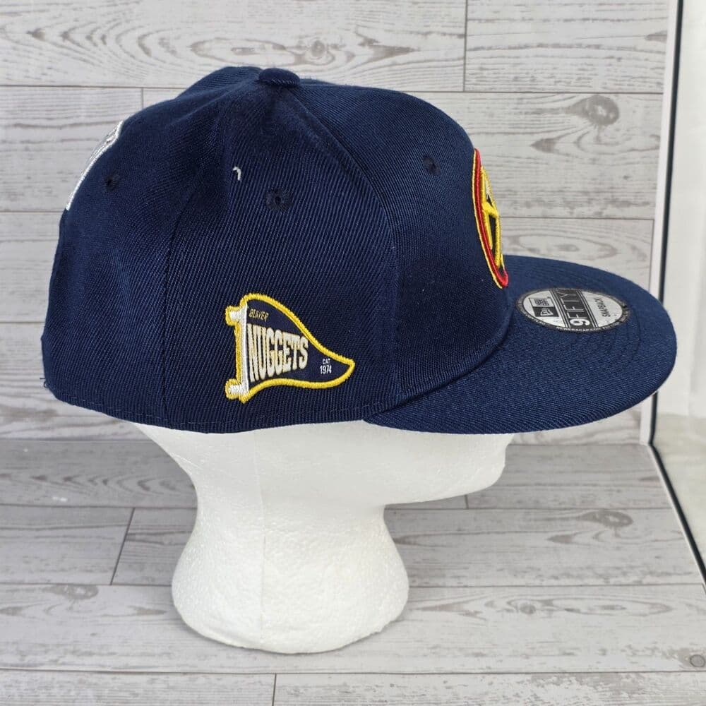 NBA Denver Nuggets Men's New Era 59FIFTY 7 1/2‎ Fitted Hat Cap Blue - Thumbnail 3