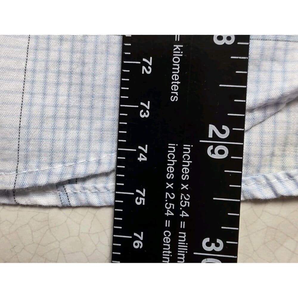 Michael Kors Shirt Men's‎ Blue Medium 15.5 -32/33 Slim Fit Stretch Long Sleeve - Thumbnail 6