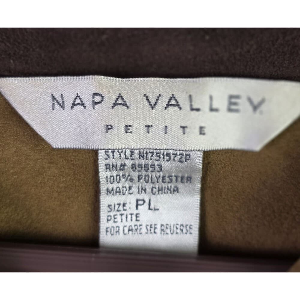 Napa Valley‎ Women's Petite Large Brown Jacket - Thumbnail 3