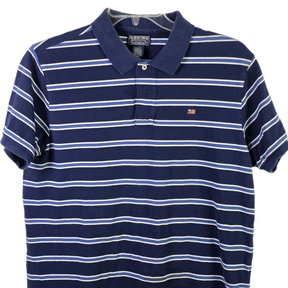 Vtg Ralph Lauren Men's XL Blue Nautical Short Sleeve Shirt - Thumbnail 13