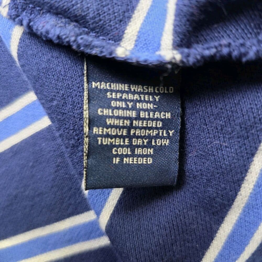 Vtg Ralph Lauren Men's XL Blue Nautical Short Sleeve Shirt - Thumbnail 4