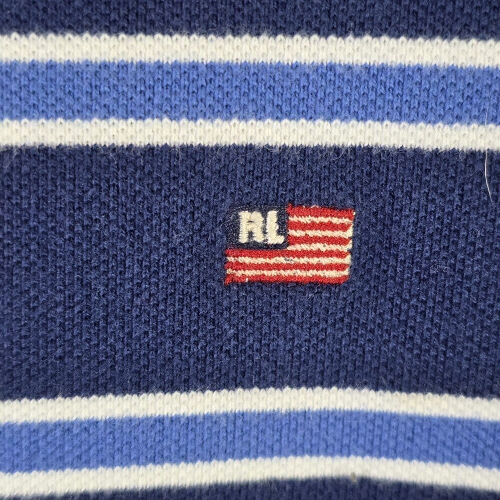 Vtg Ralph Lauren Men's XL Blue Nautical Short Sleeve Shirt - Thumbnail 5