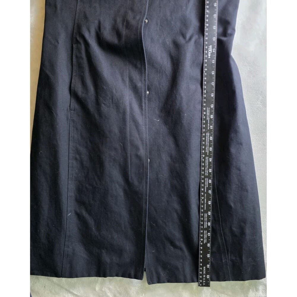 Anne Klein‎ Women's Small Black Cotton Trench Coat - Thumbnail 11
