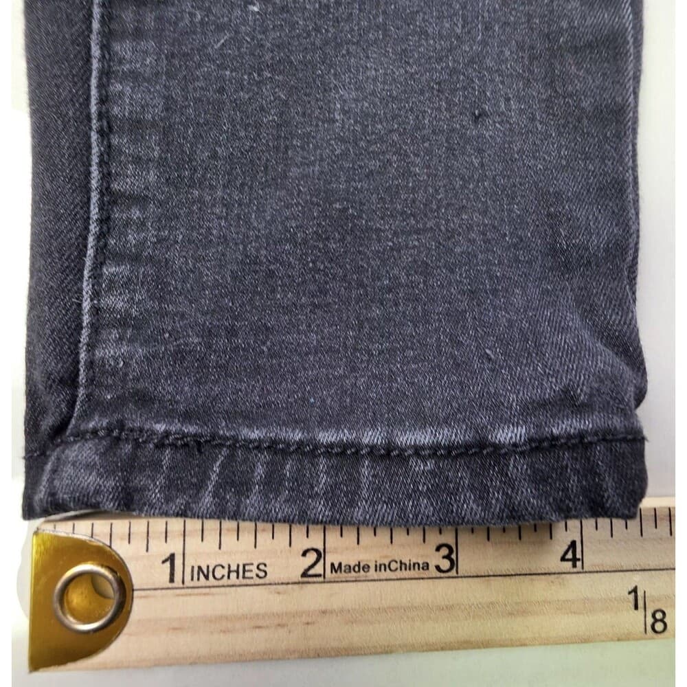 Vintage 90s Guess Women Sz 25 Curvy Mid Rise Skinny Bella‎ Fit Black jeans - Thumbnail 10
