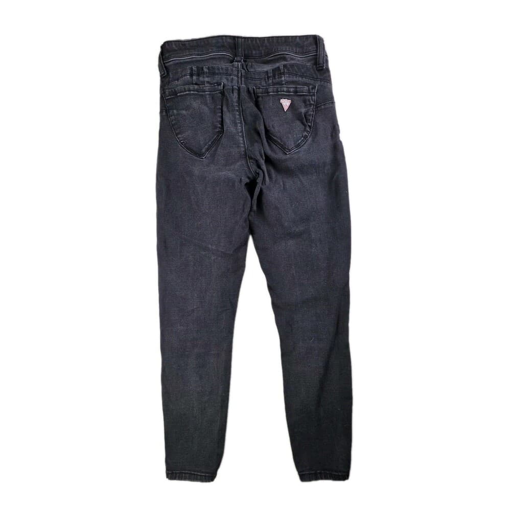 Vintage 90s Guess Women Sz 25 Curvy Mid Rise Skinny Bella‎ Fit Black jeans - Thumbnail 6