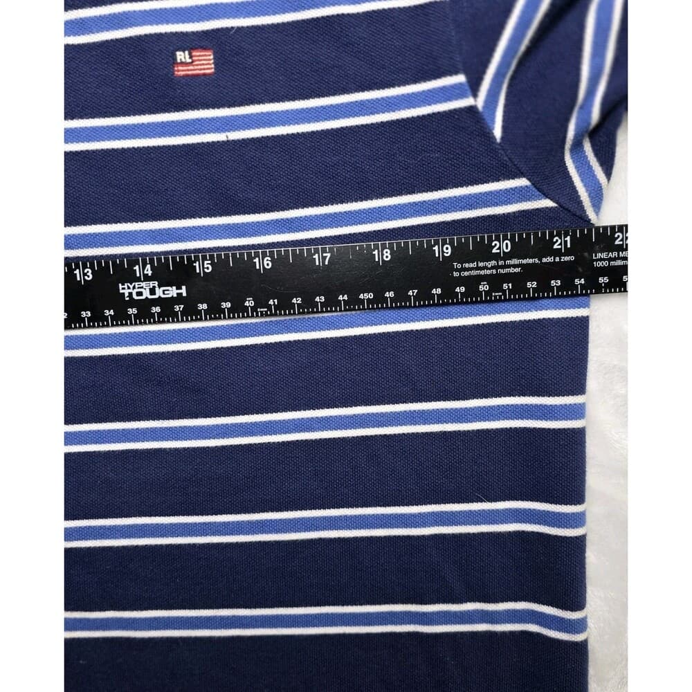 Vtg Ralph Lauren Men's XL Blue Nautical Short Sleeve Shirt - Thumbnail 6
