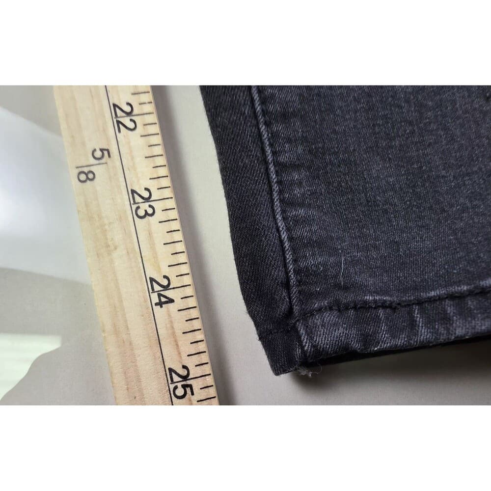 Vintage 90s Guess Women Sz 25 Curvy Mid Rise Skinny Bella‎ Fit Black jeans - Thumbnail 9