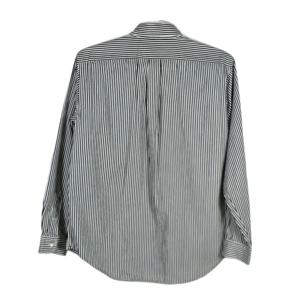 American Living Men's‎ Large Black & White Striped Long Sleeve Button Up Shirt - Thumbnail 5