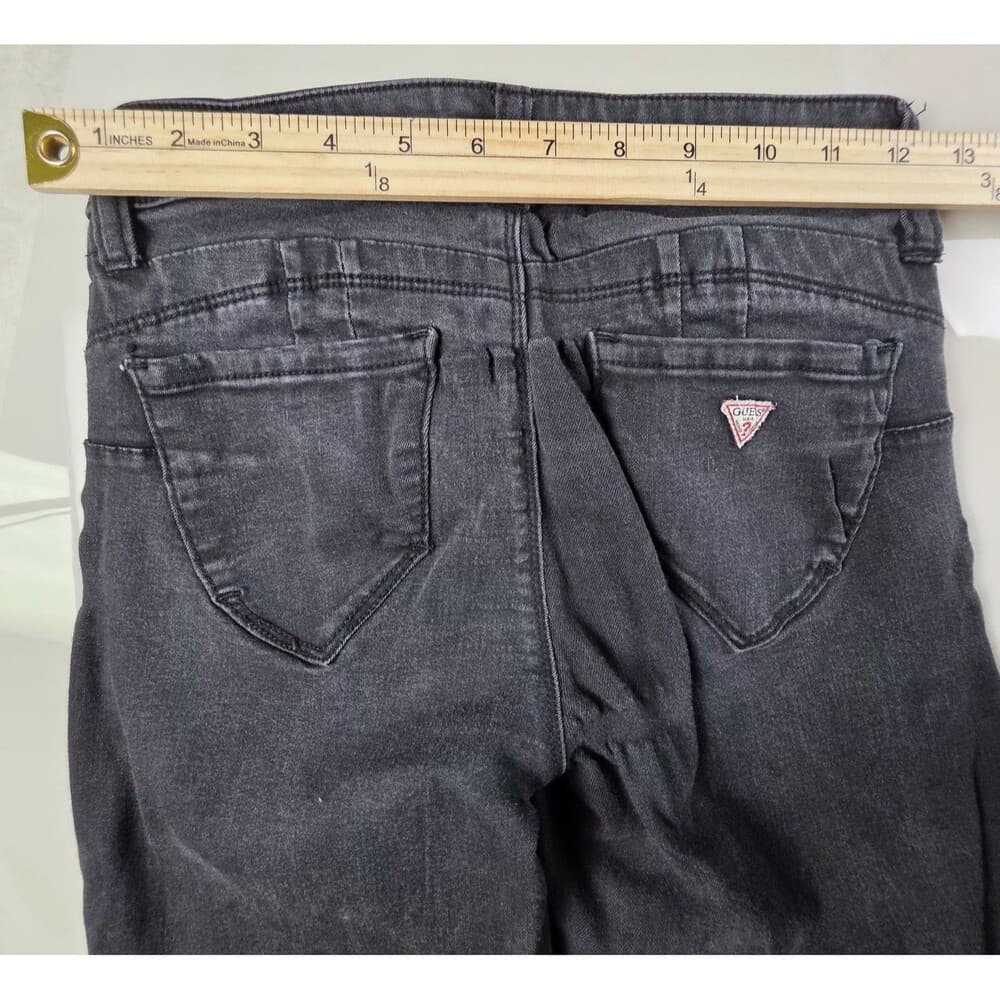 Vintage 90s Guess Women Sz 25 Curvy Mid Rise Skinny Bella‎ Fit Black jeans - Thumbnail 5