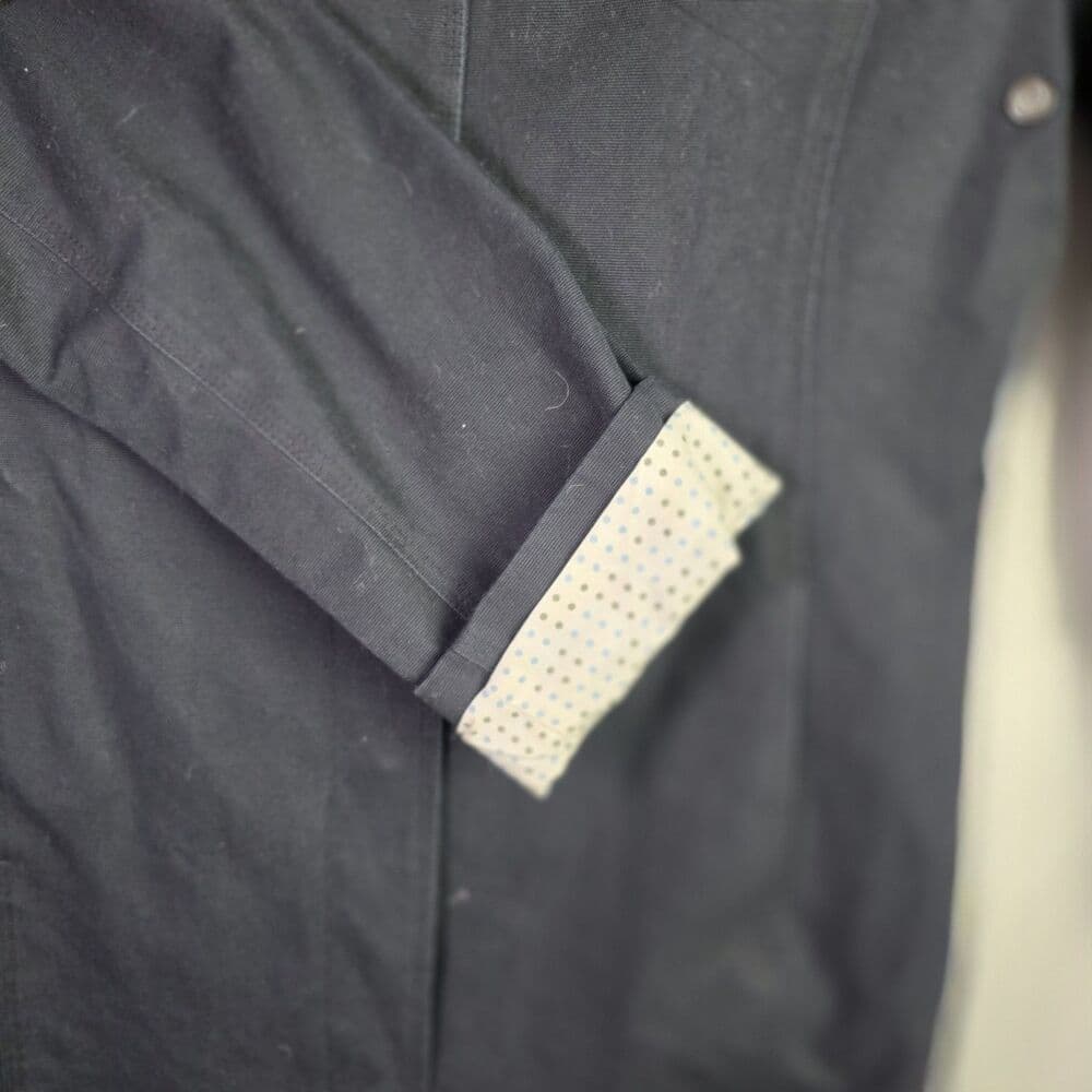 Anne Klein‎ Women's Small Black Cotton Trench Coat - Thumbnail 3