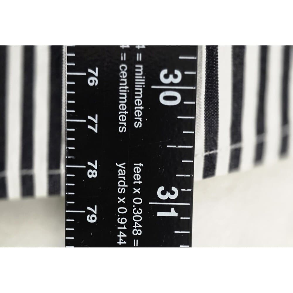 American Living Men's‎ Large Black & White Striped Long Sleeve Button Up Shirt - Thumbnail 6