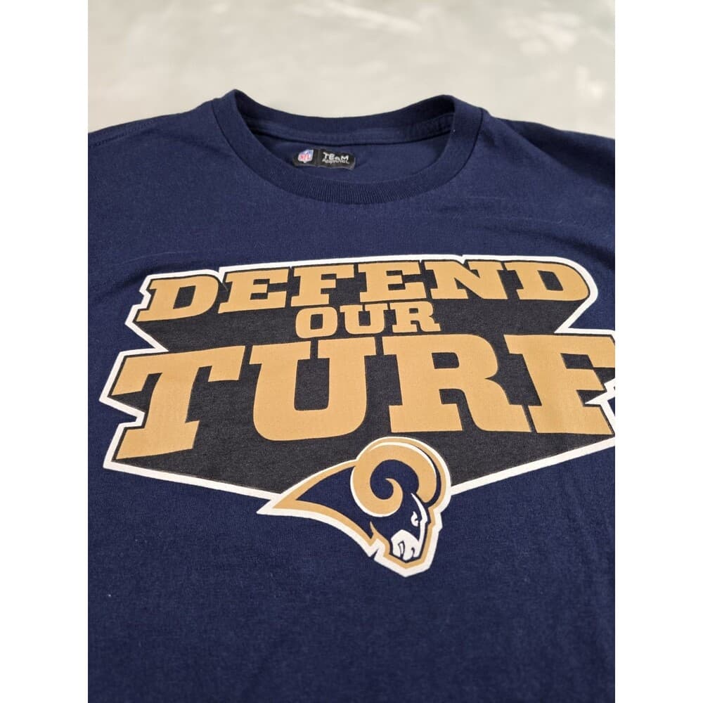 Team Apparel Los Angeles Rams Mens Large " Defend Our Turf "‎ T-Shirt - Thumbnail 7