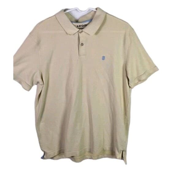 Izod Men's LargeYellow Advantage Performance‎ Stretch Short Sleeve Shirt - Thumbnail 6