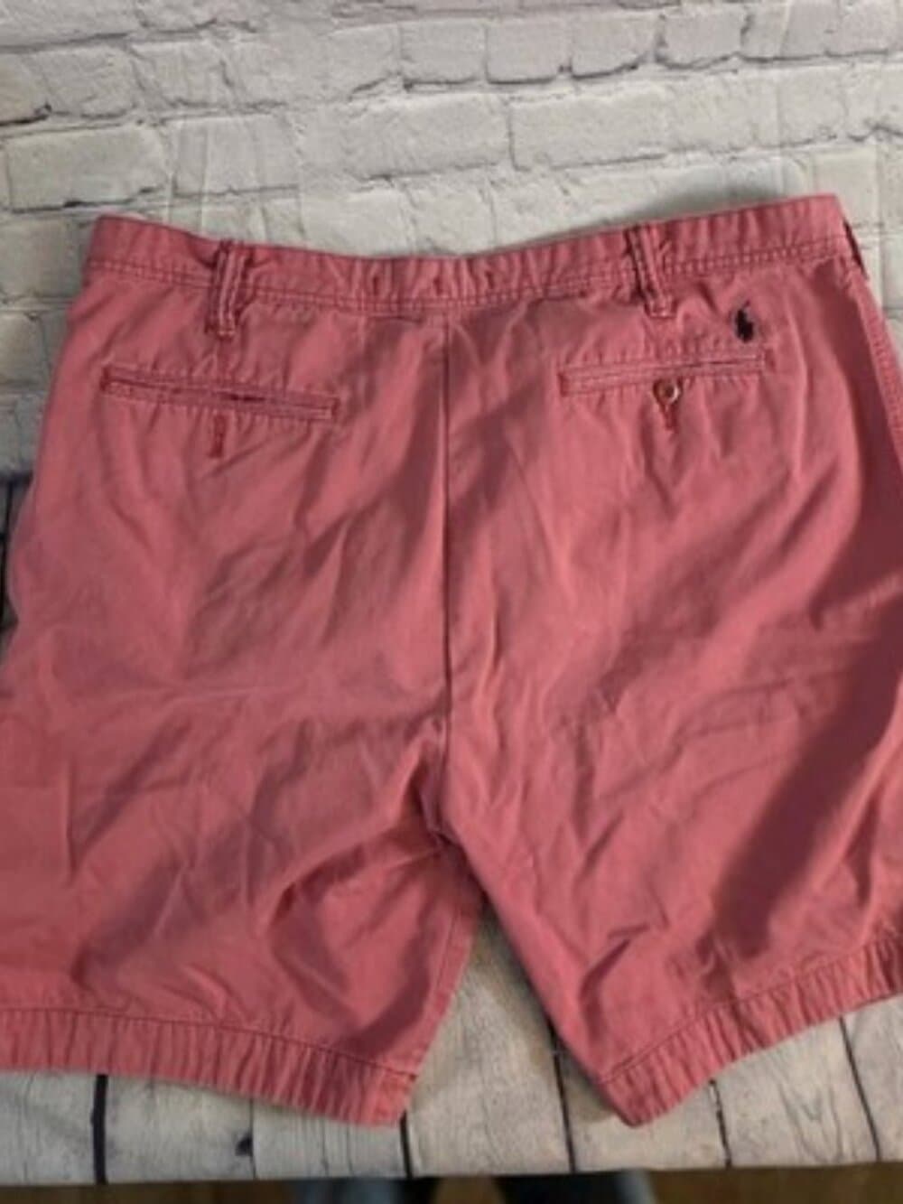 Polo Ralph Lauren Men's 40 Pink Chino Flat Front Casual Shorts - Thumbnail 5