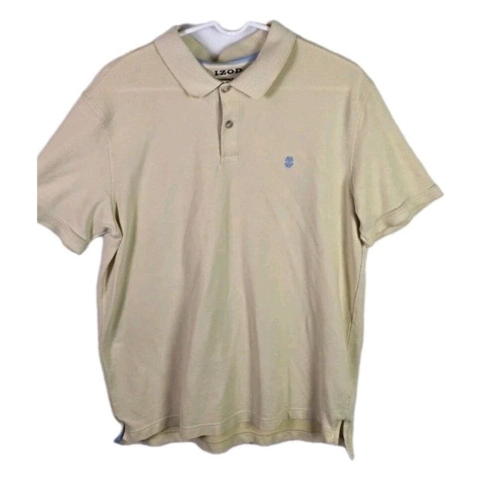 Izod Men's LargeYellow Advantage Performance‎ Stretch Short Sleeve Shirt - Thumbnail 5