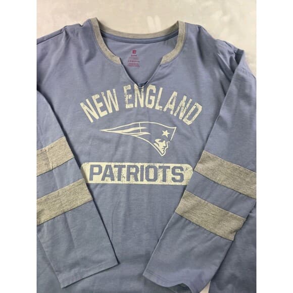 NWT Team Apparel New England Patriots Teens Large 11/13 Light‎ Blue Pullover - Thumbnail 5