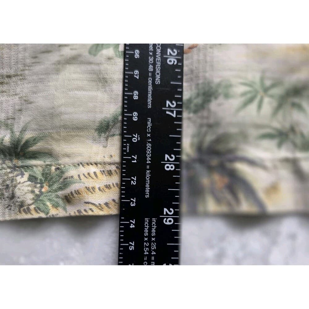 VTG Tommy Bahama Men's Medium 100% Silk Floral Hawaiian Aloha Palm Tree Shirt - Thumbnail 9