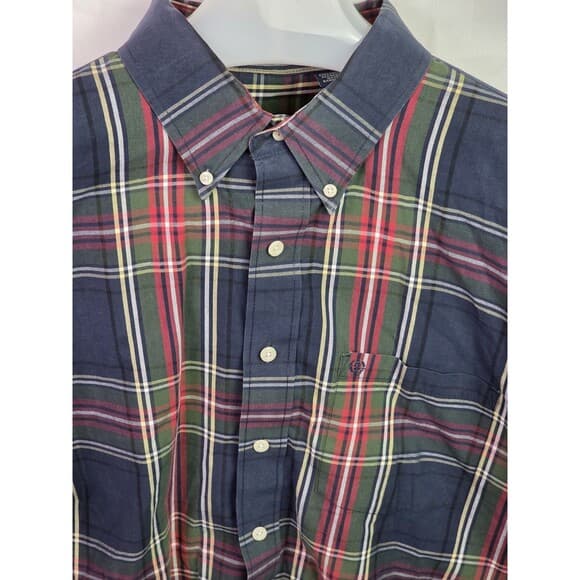 IZOD Men's XXL Multicolored Plaid Button Up Long Sleeve Shirt‎ - Thumbnail 9