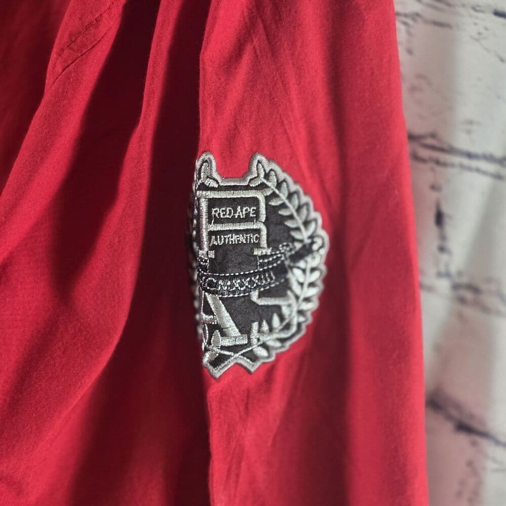 Red Ape Men's 4X Red Embroidered Long Sleeve Button Down Shirt - Thumbnail 7