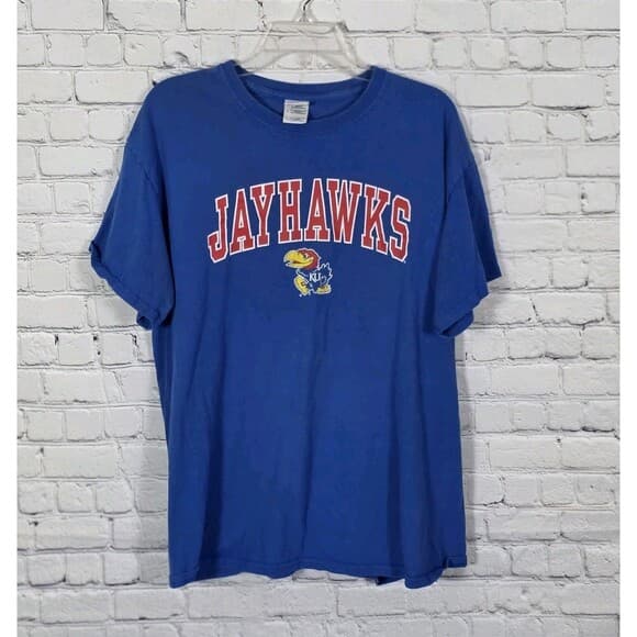 Kansas Jayhawks Men's Large Blue Short Sleeve T-Shirt - Thumbnail 8