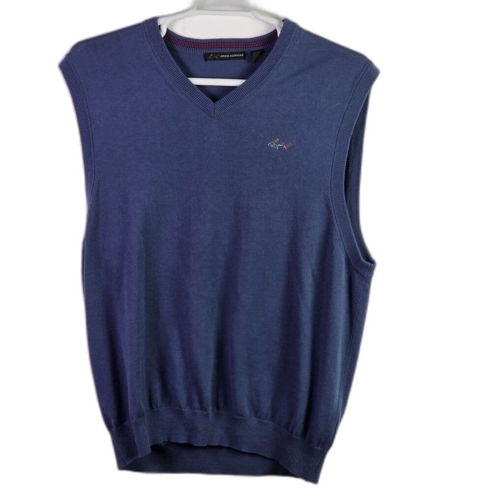 Greg Norman Men's‎ XL Blue Sweater Vest - Thumbnail 9