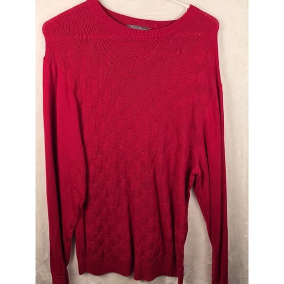 Daniel Cremieux Men's Large Red Cable Knit Pullover‎ - Thumbnail 7