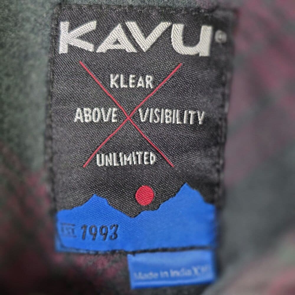 Kavu Men’s Size XL Red & Green Long Sleeve Flannel Shirt * Flawed * - Thumbnail 3
