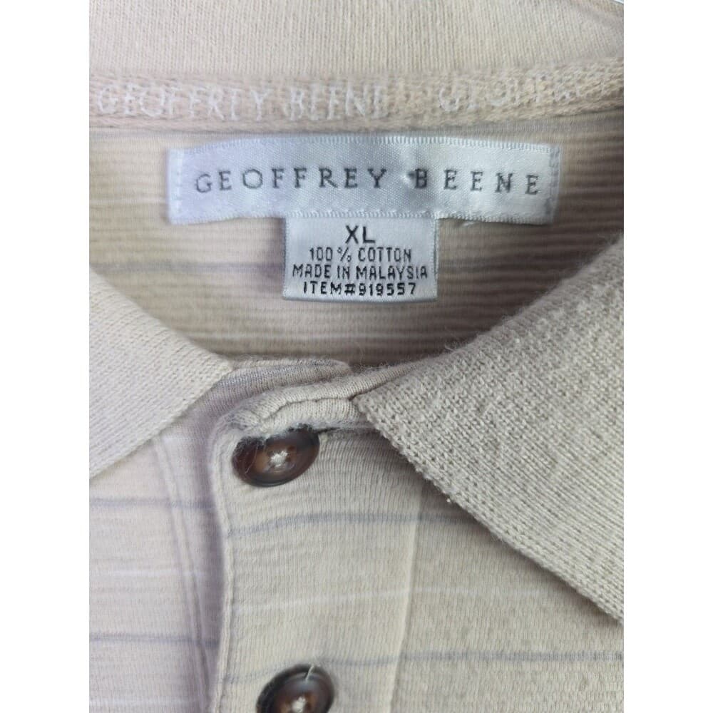 Geoffrey Beene Men’s XL Yellow, Green & Beige Short Sleeve Polo Shirts‎ (3) - Thumbnail 15