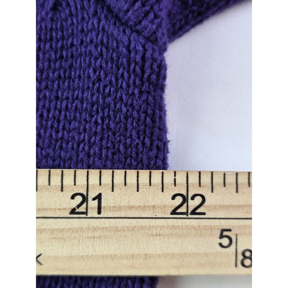 Vintage CHAPS Men’s XL Purple Cable Knit Sweater‎ - Thumbnail 3