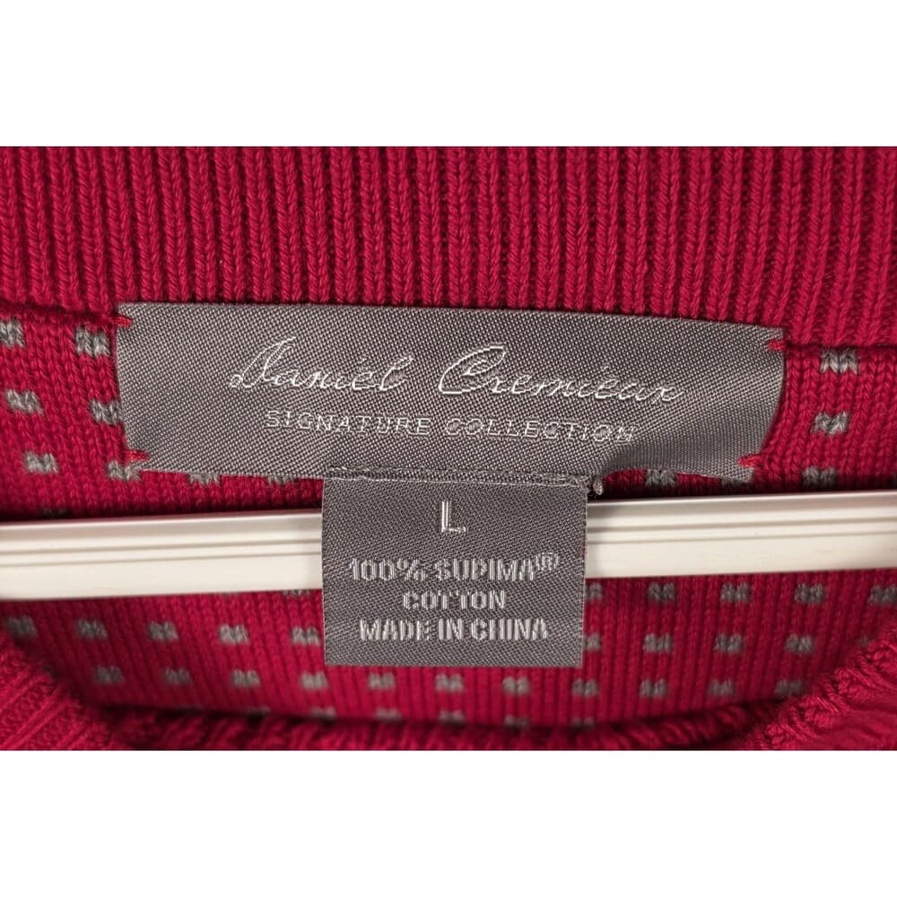 Daniel Cremieux Men's Large Red Cable Knit Pullover‎ - Thumbnail 2