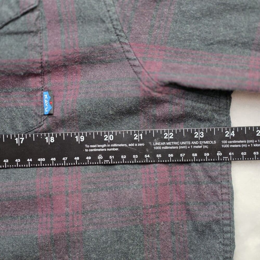 Kavu Men’s Size XL Red & Green Long Sleeve Flannel Shirt * Flawed * - Thumbnail 5