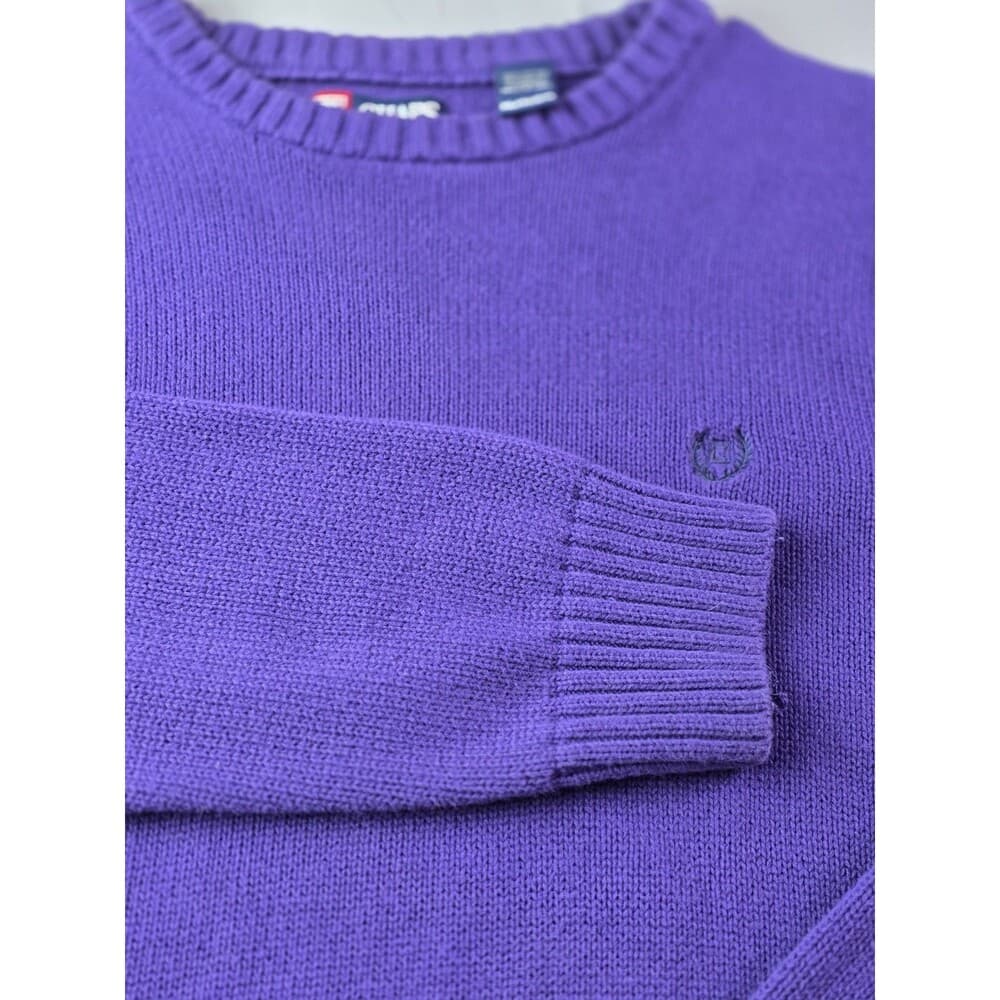 Vintage CHAPS Men’s XL Purple Cable Knit Sweater‎ - Thumbnail 2