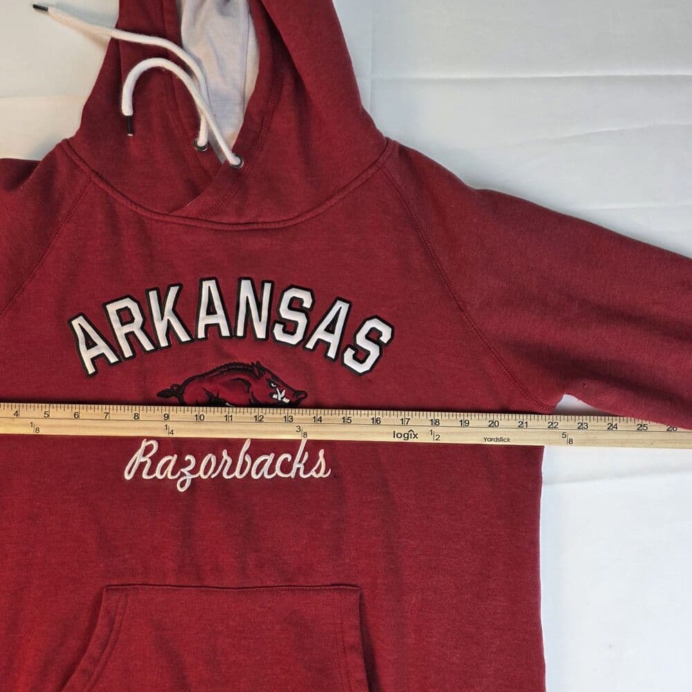 Arkansas Razorbacks Mens Small Burgundy Hoodie Pullover‎ Sweatshirt NCAA - Thumbnail 3